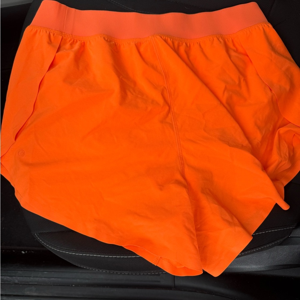 CRZ YOGA Orange Athletic Shorts Lightweight Moisture-Wicking
